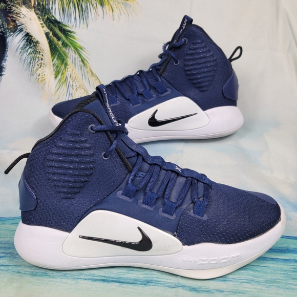 Nike‎ Hyperdunk X TB Midnight Navy White Basketball Shoes AR0467-402 Mens 8.5 - Picture 1 of 9